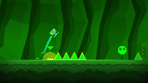 Geometry Dash World MOD APK gameplay with colorful cube jumping through levels